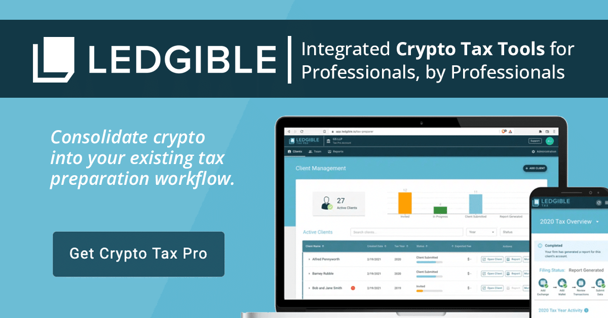 Ledgible Crypto Tax Software for Tax Professionals and CPAs Ledgible